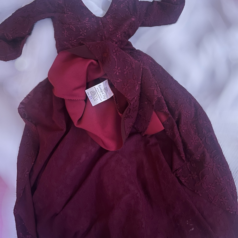 Beautiful Rose Boutique Burgundy Lace Dress 2T